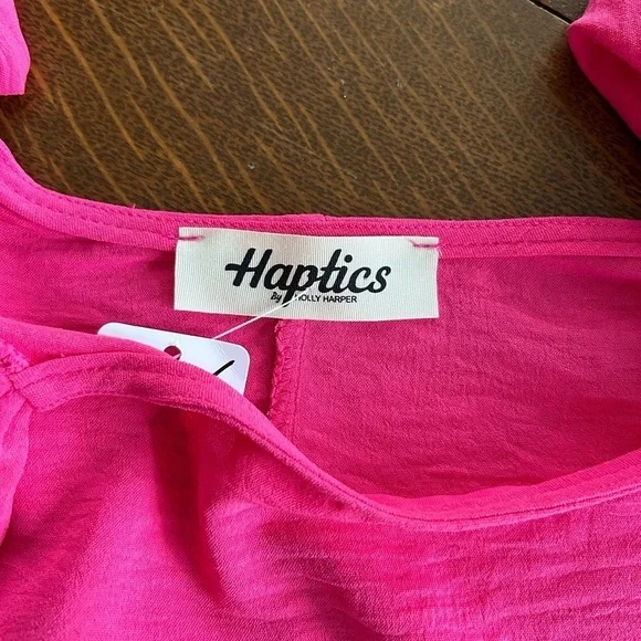 Haptics Pink Ruffle Top NWT - Picture 6 of 7